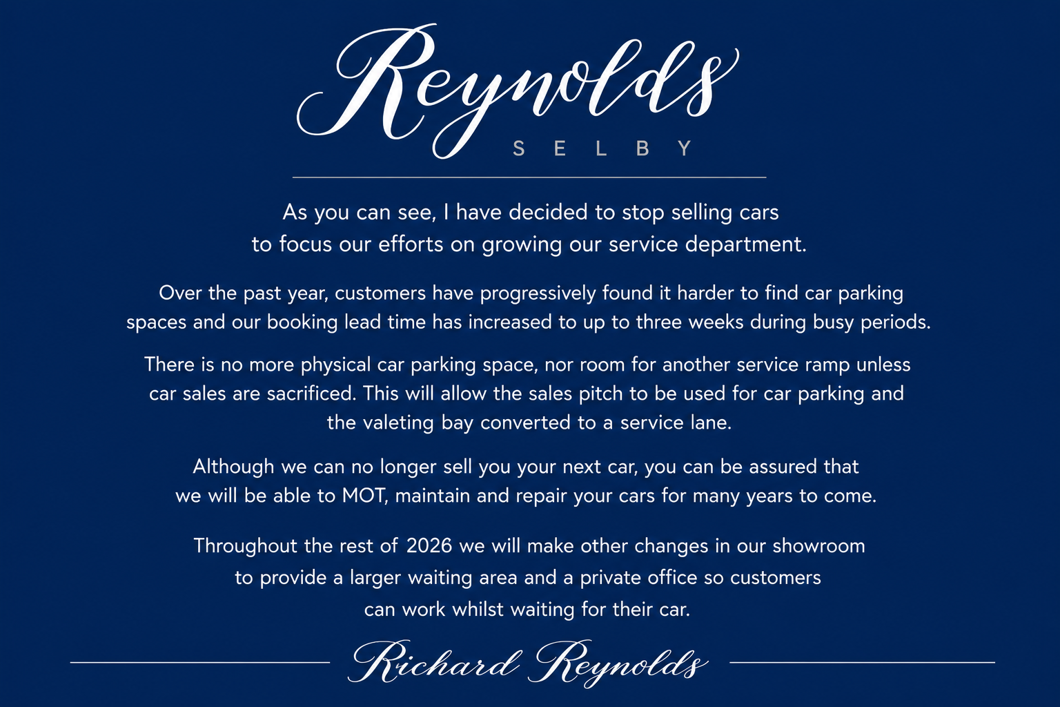 Customer Notice